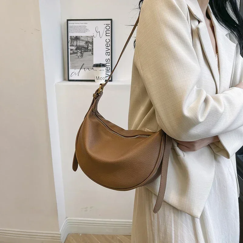 Fashion Solid PU Hobos Shoulde - Luxury Bags On Sales recension och pris